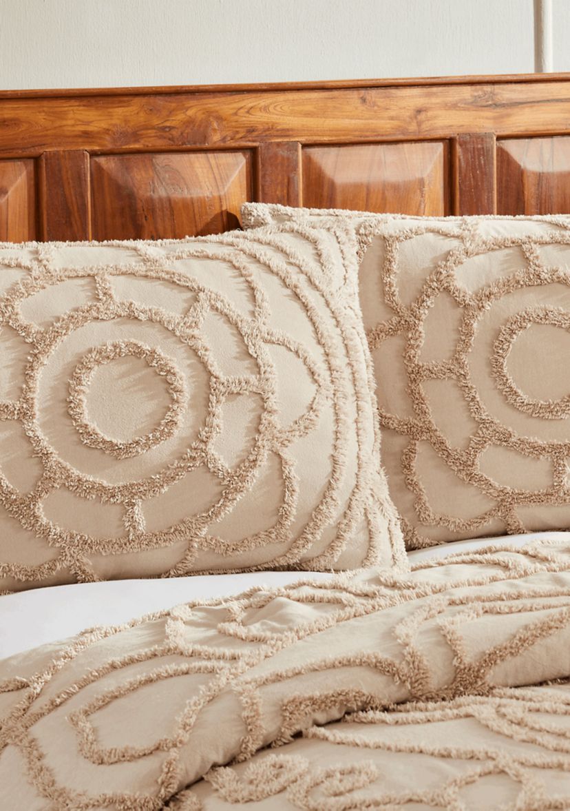 Cleo Comforter Set 100% Cotton Tufted Unique Luxurious Soft Plush Chenille