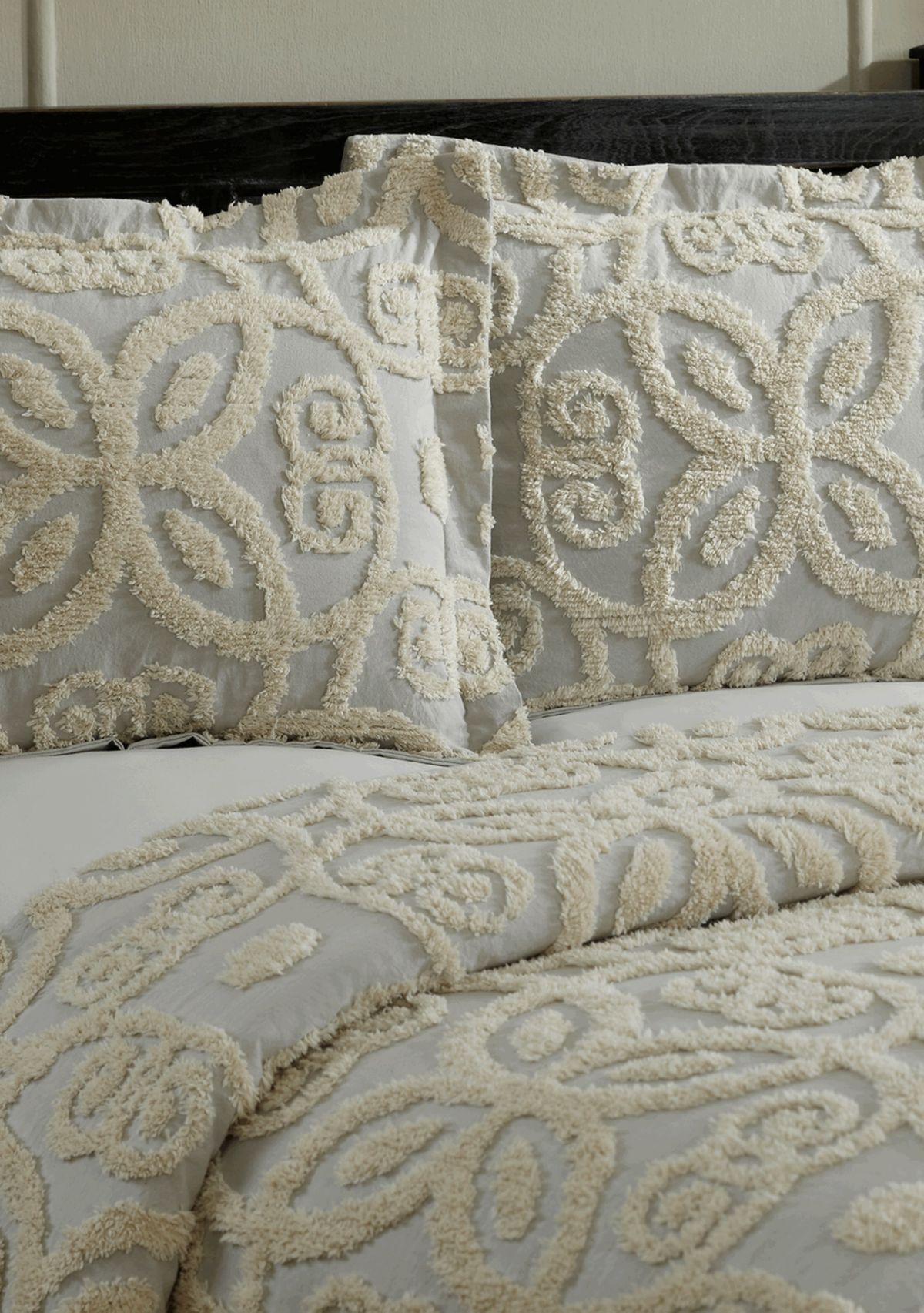 Eden Comforter Set 100% Cotton Tufted Unique Luxurious Soft Plush Chenille