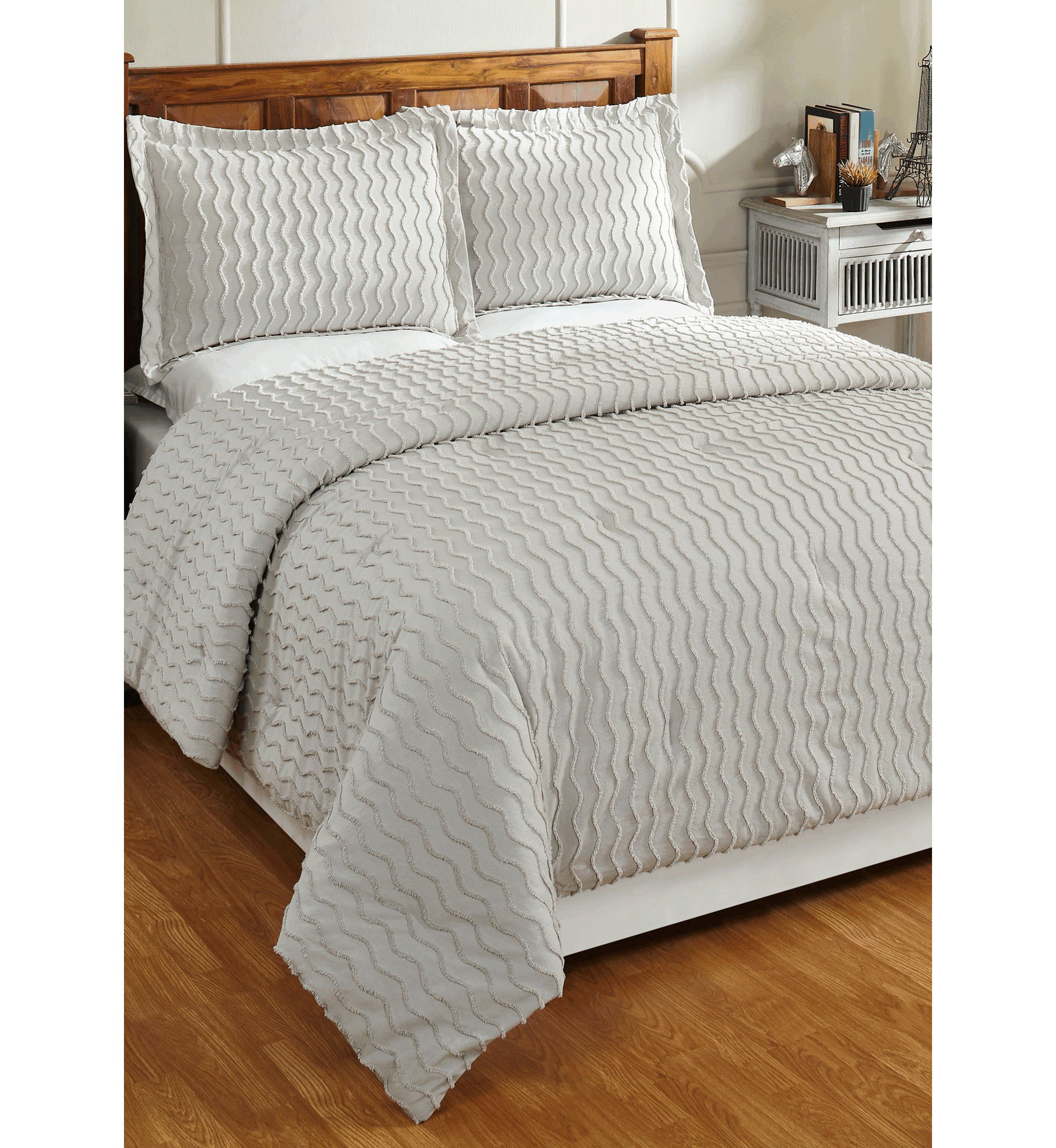 Isabella Comforter Set 100% Cotton Tufted Unique Luxurious Soft Plush Chenille
