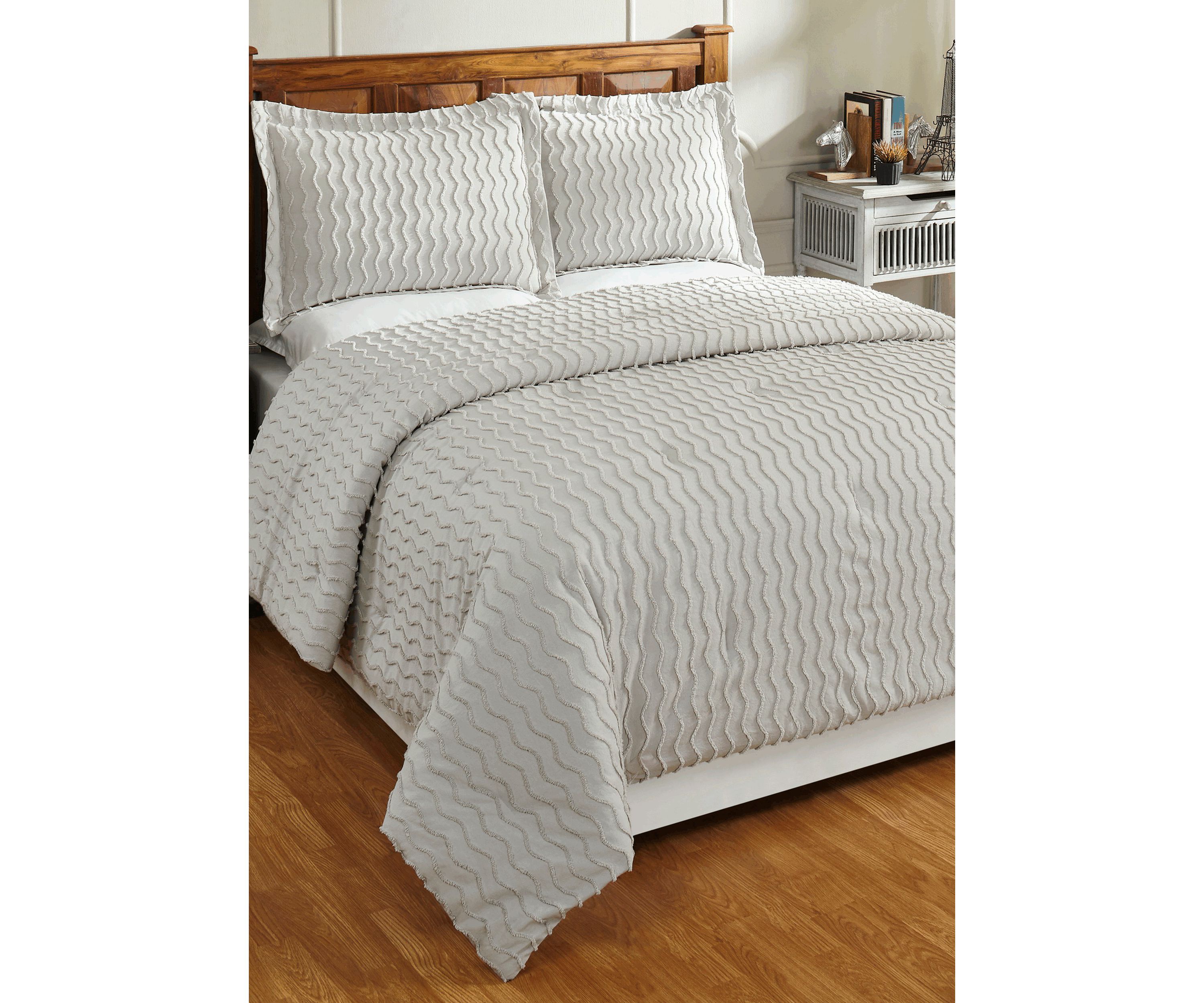 Isabella Comforter Set 100% Cotton Tufted Unique Luxurious Soft Plush Chenille