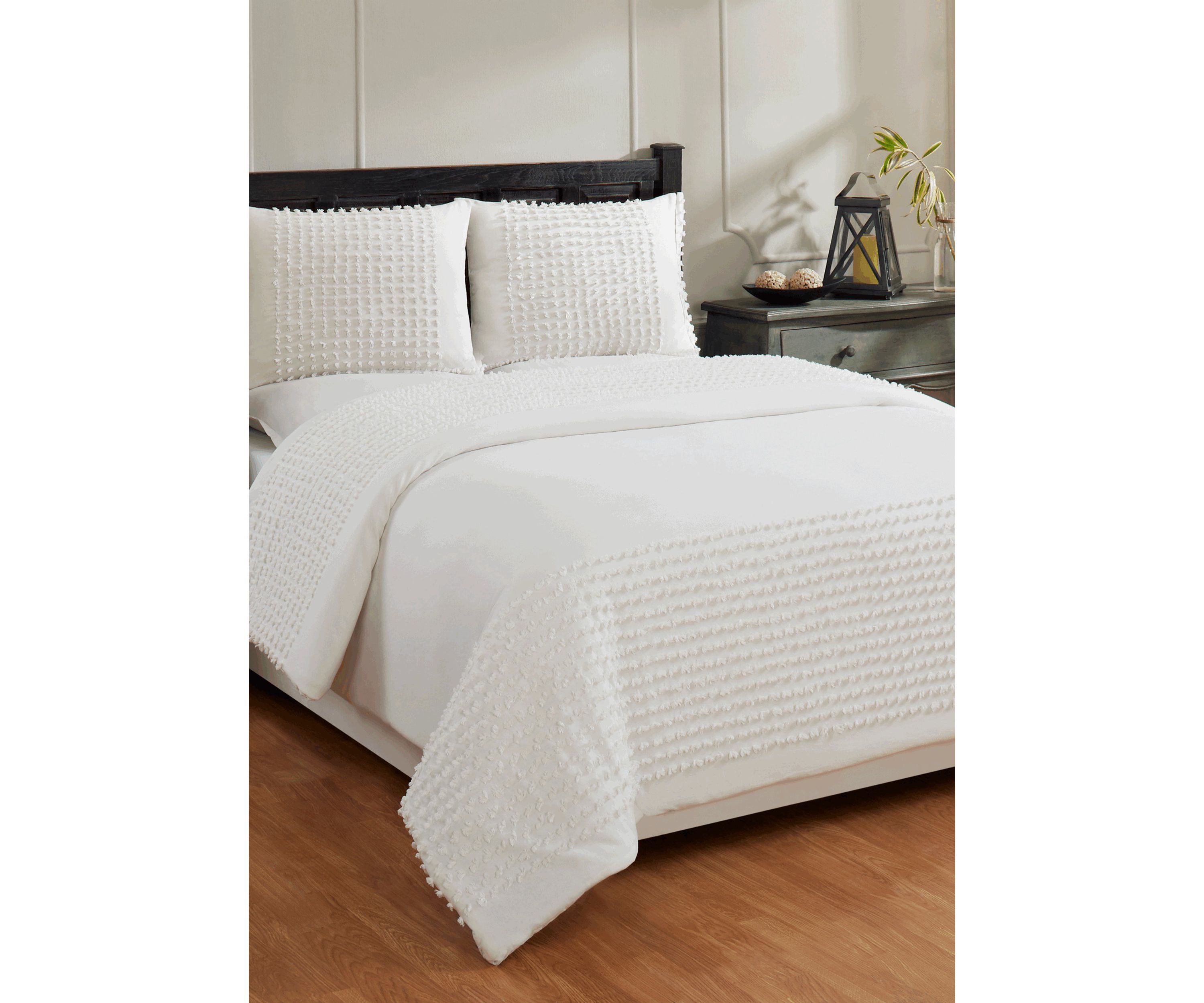 Olivia Comforter Set 100% Cotton Tufted Unique Luxurious Soft Plush Chenille