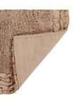 Shaggy Border Collection Ultra Soft, Plush and Absorbent Tufted Bath Mat Rug Set 
