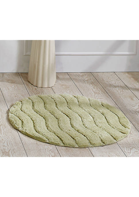 30 Inch Round Plush and Absorbent Tufted Bath Mat Rug 