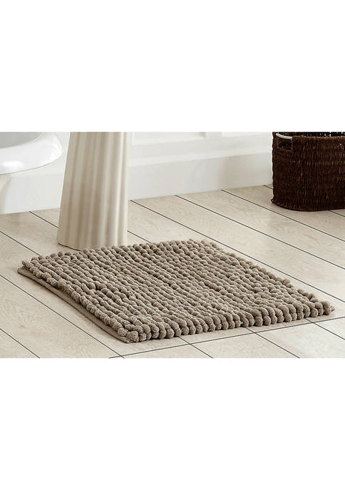 24 Inch Square Plush and Absorbent Tufted Bath Mat Rug - Noodle Collection 