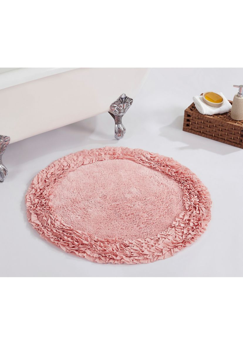 Shaggy Border Collection Ultra Soft, Plush and Absorbent Tufted Bath Mat Rug 