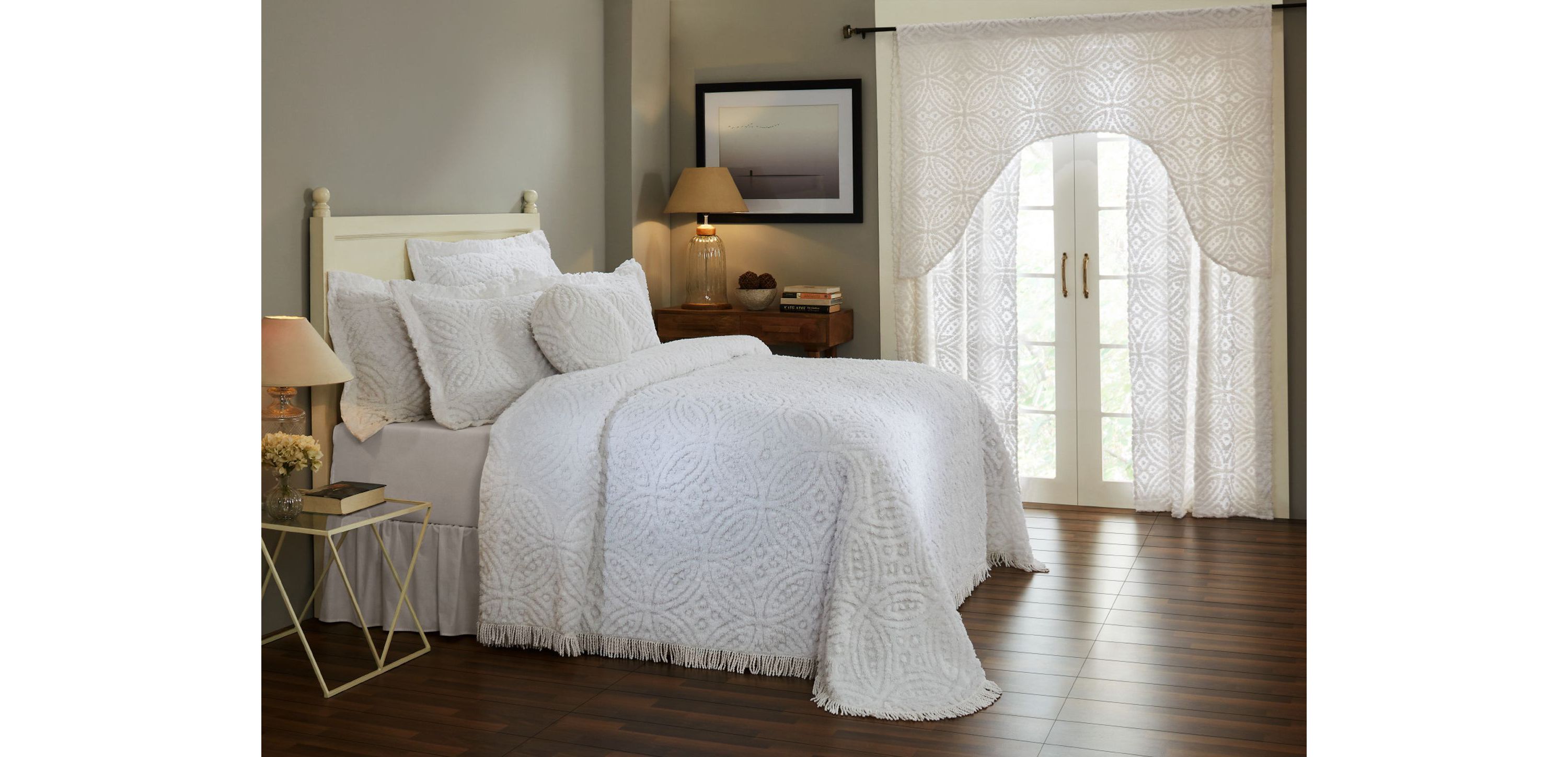 Better Trends Wedding Ring Collection 100% Cotton Bedspread Set