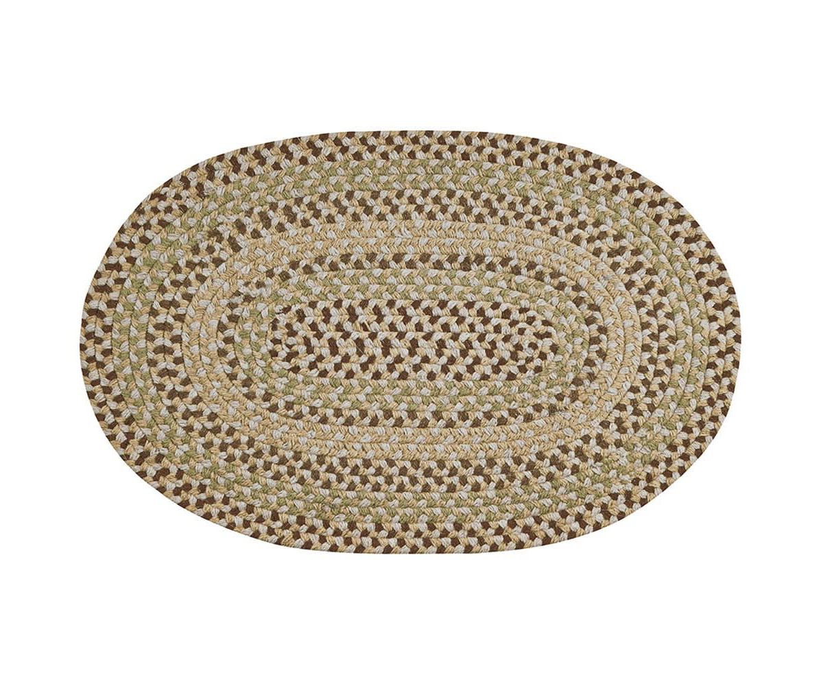 Better Trends Woodbridge Oval Collection 100% Wool Braided Rug