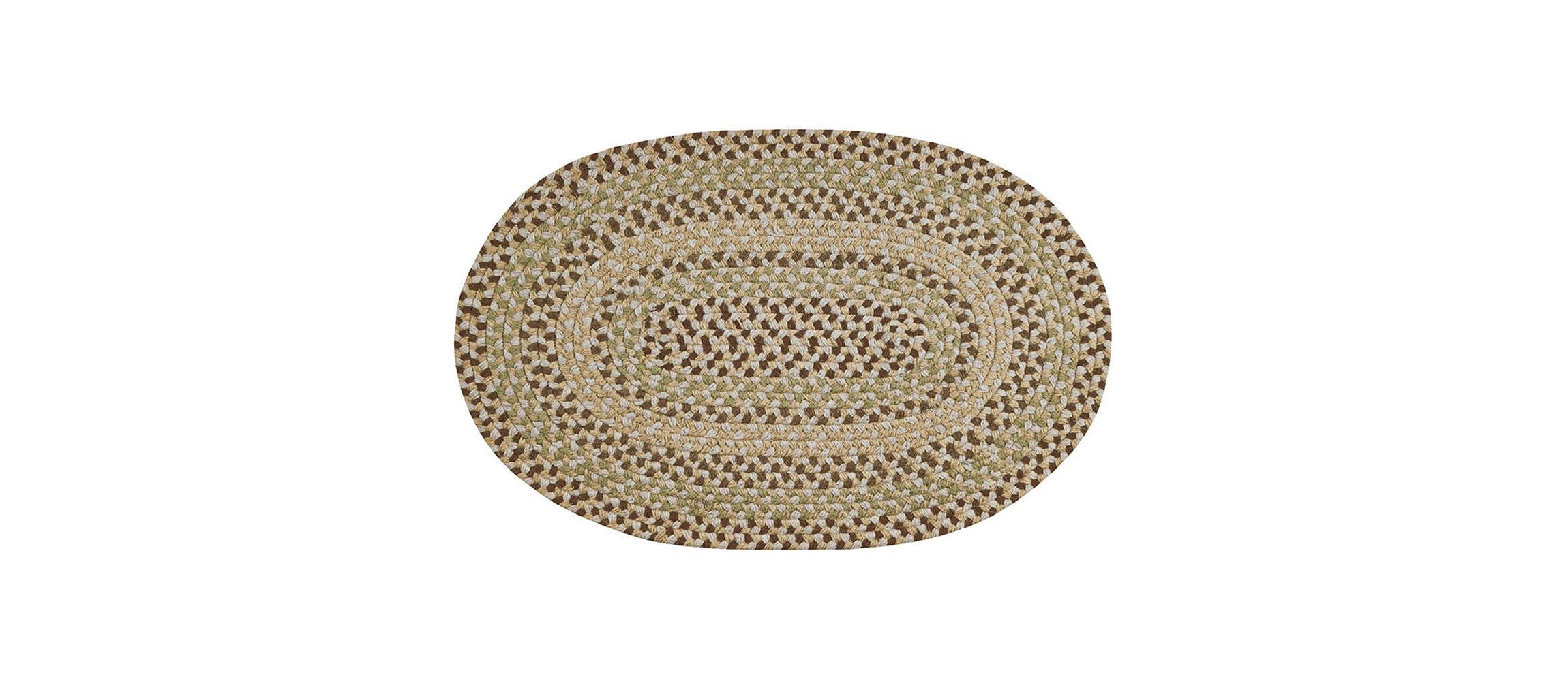 Better Trends Woodbridge Oval Collection 100% Wool Braided Rug