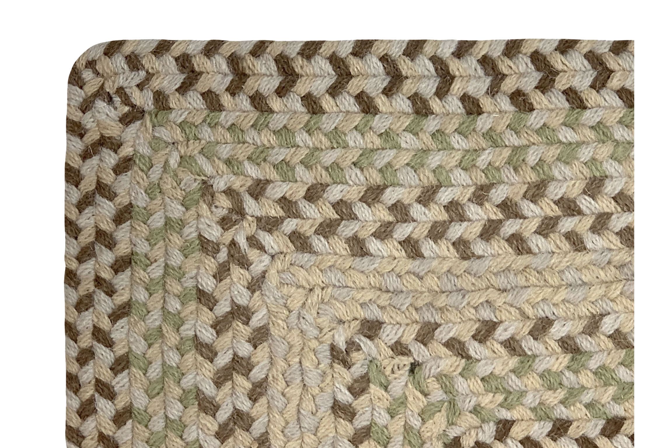 Better Trends Woodbridge Oval Collection 100% Wool Braided Rug