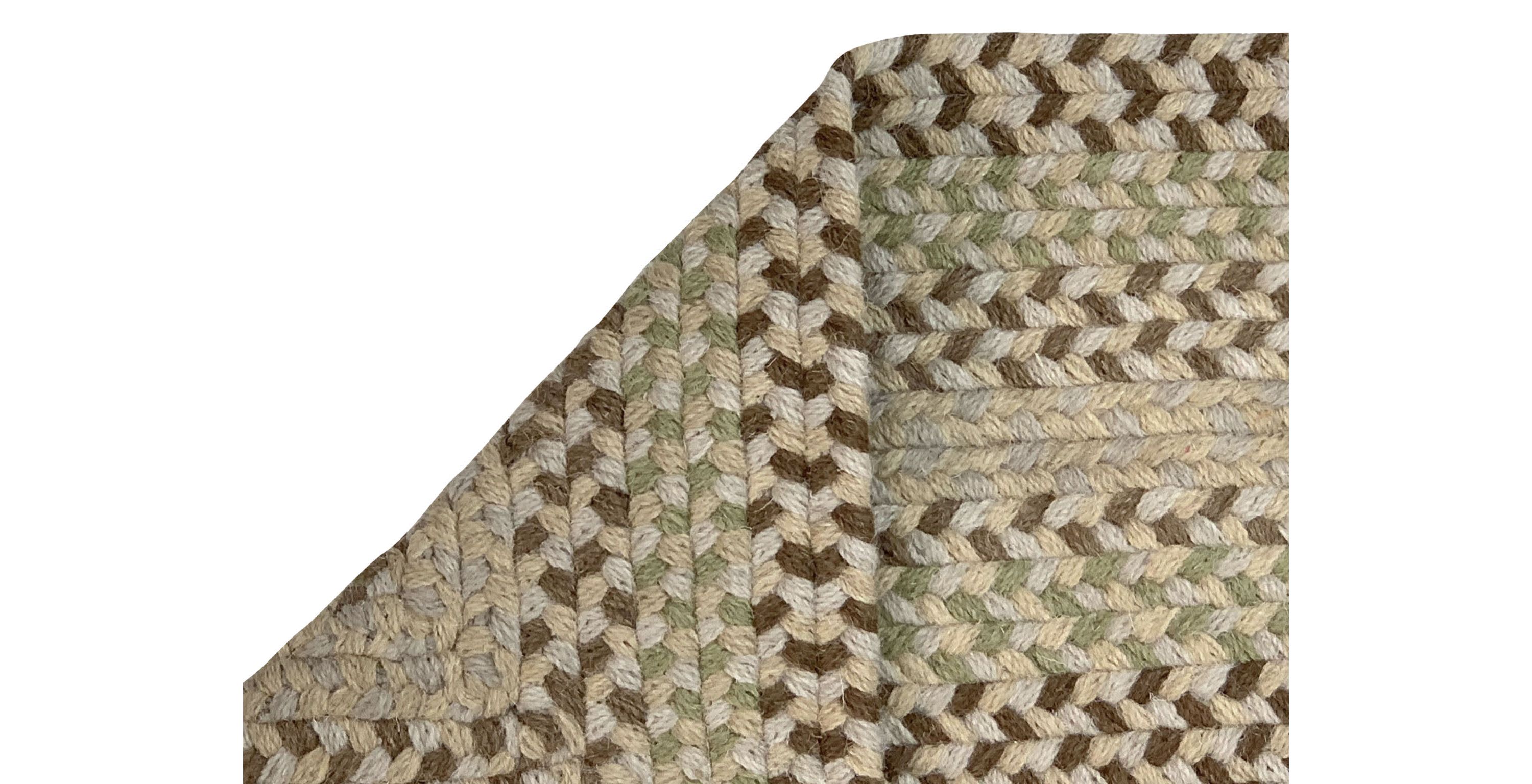 Better Trends Woodbridge Oval Collection 100% Wool Braided Rug