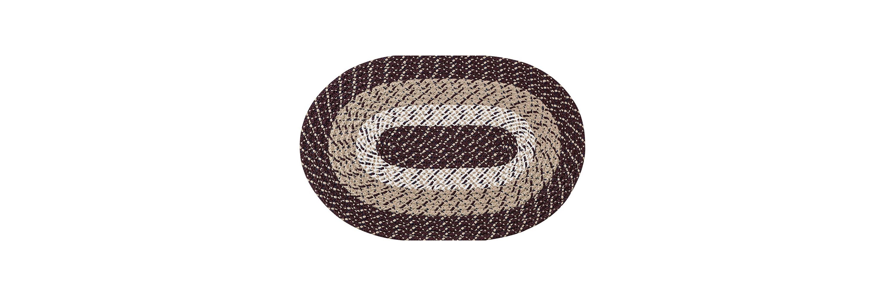 Better Trends Country Stripe Collection 100% Polypropylene Braided Rug
