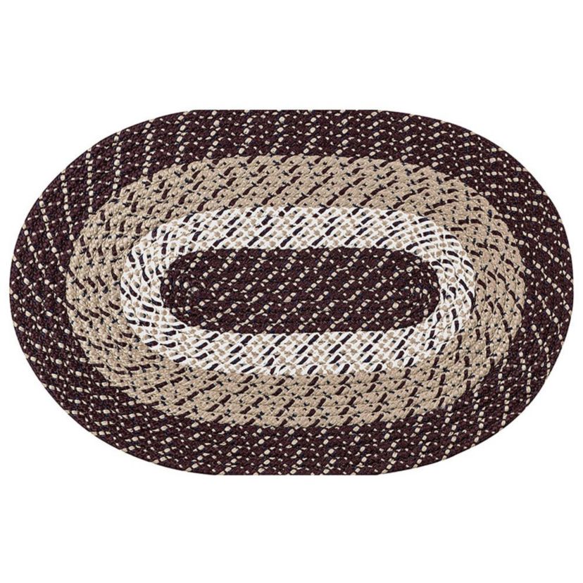 Better Trends Country Stripe Collection 100% Polypropylene Braided Rug