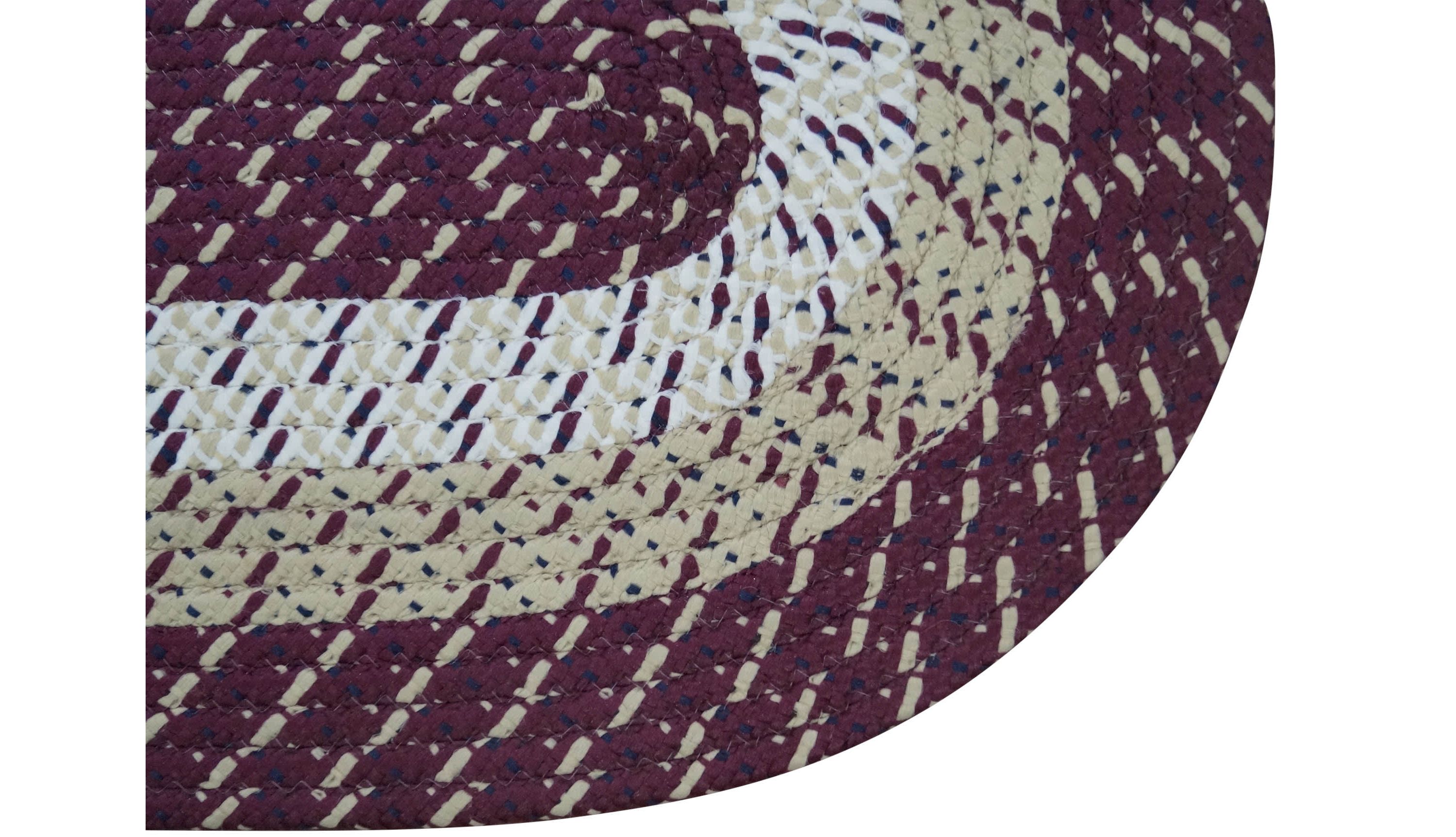 Better Trends Country Stripe Collection 100% Polypropylene Braided Rug