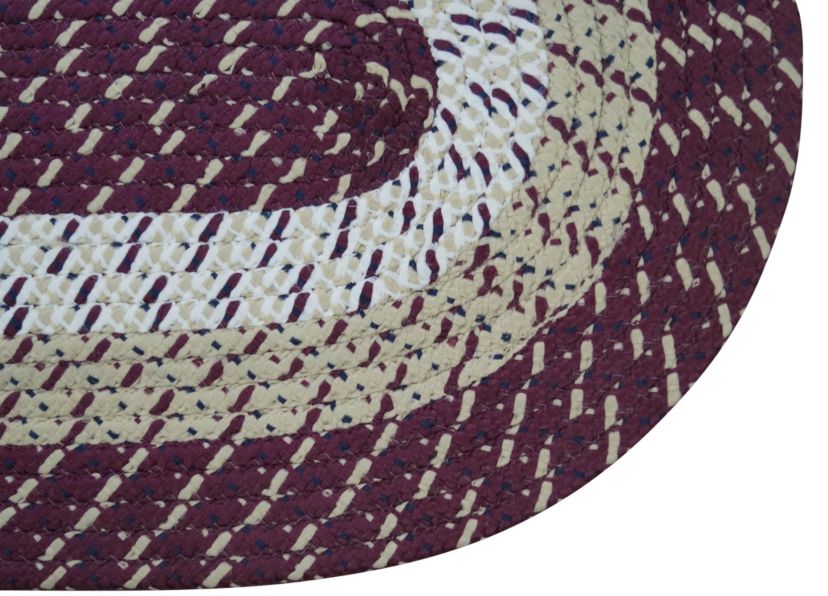 Better Trends Country Stripe Collection 100% Polypropylene Braided Rug