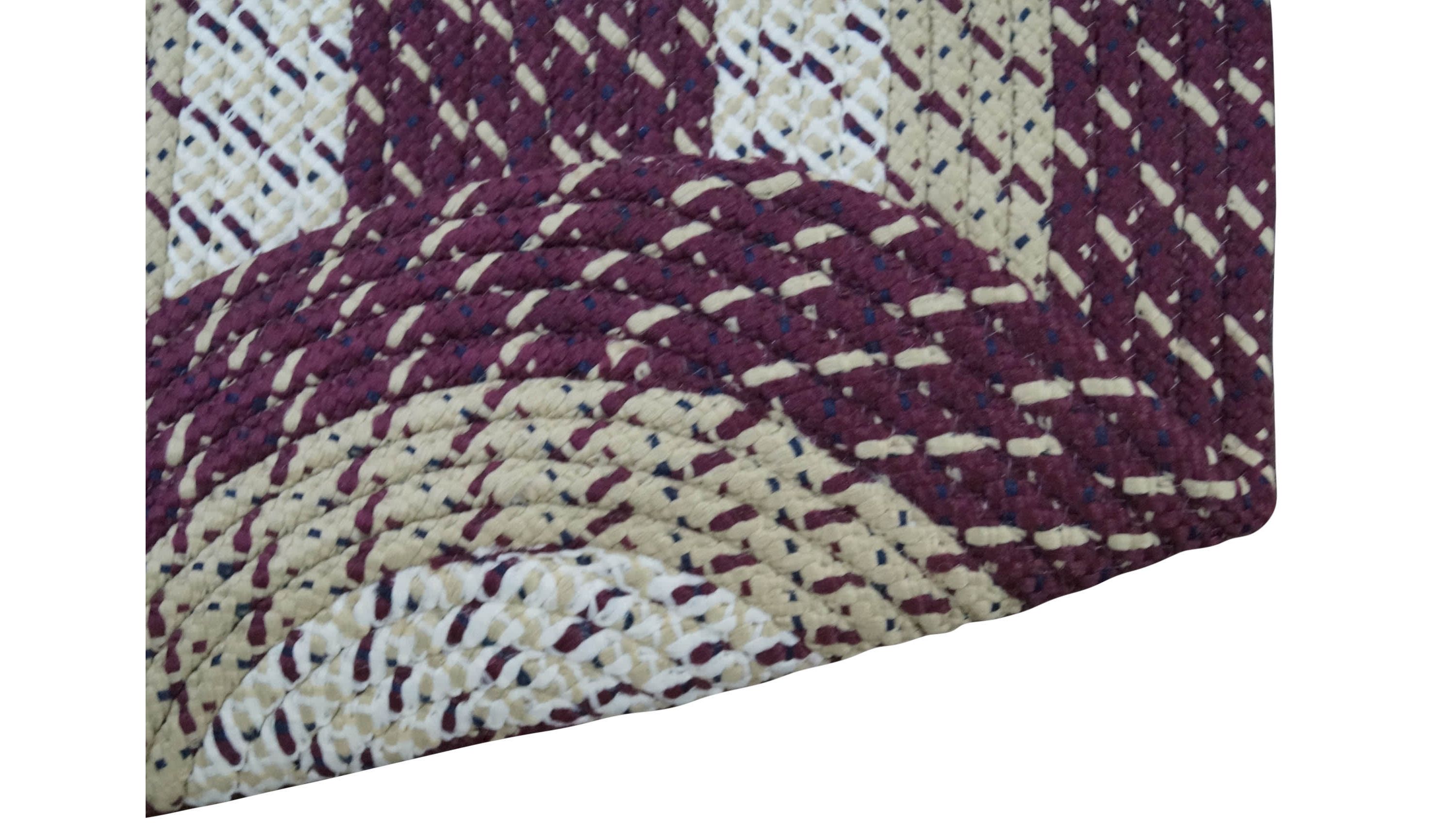 Better Trends Country Stripe Collection 100% Polypropylene Braided Rug
