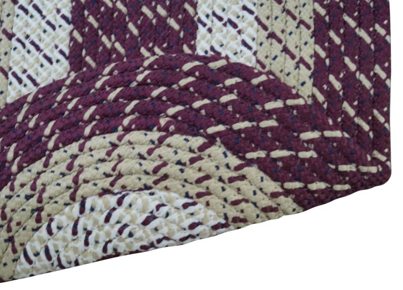 Better Trends Country Stripe Collection 100% Polypropylene Braided Rug