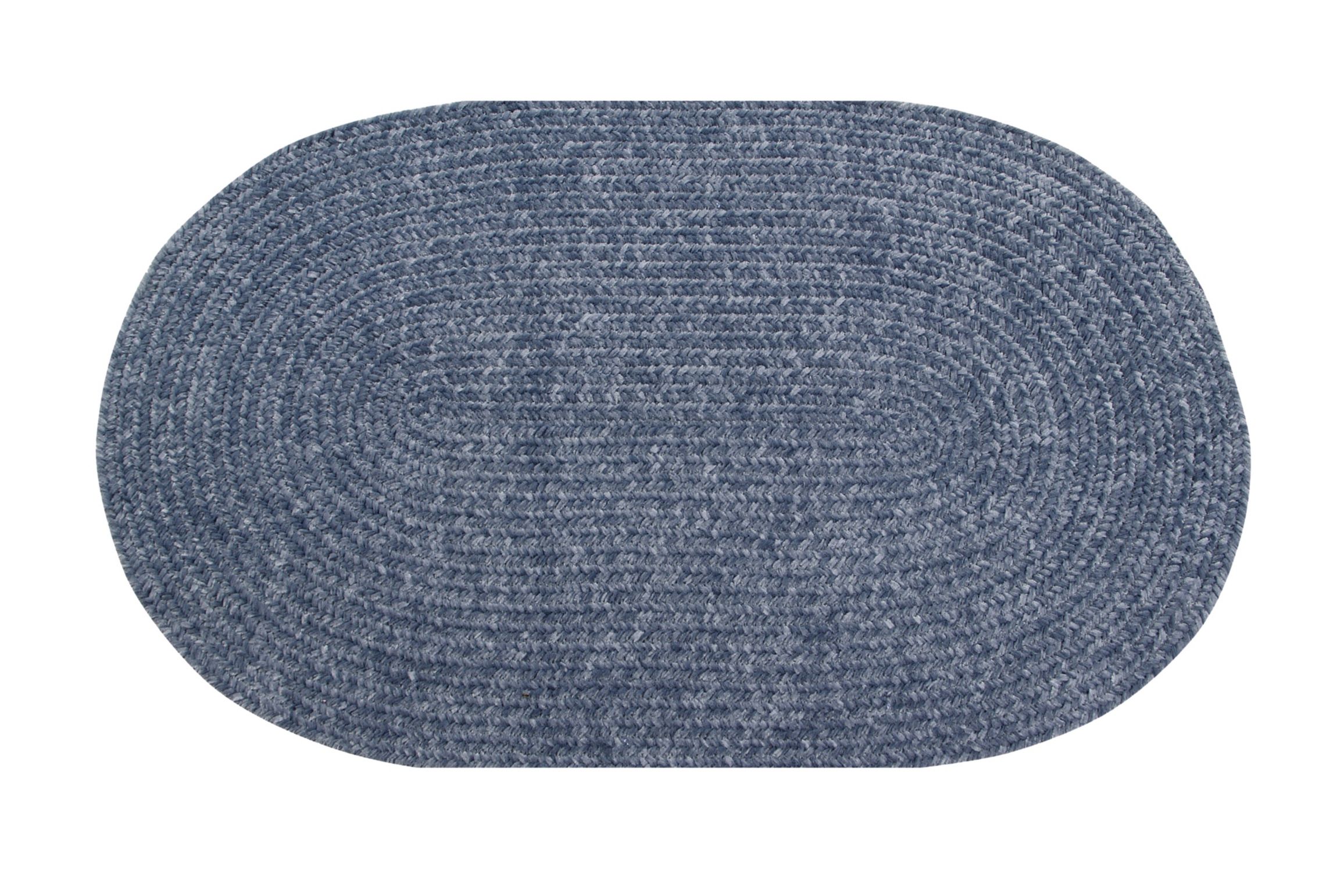 Better Trends Chenille Solid Collection 100% Polyester Braided Rug