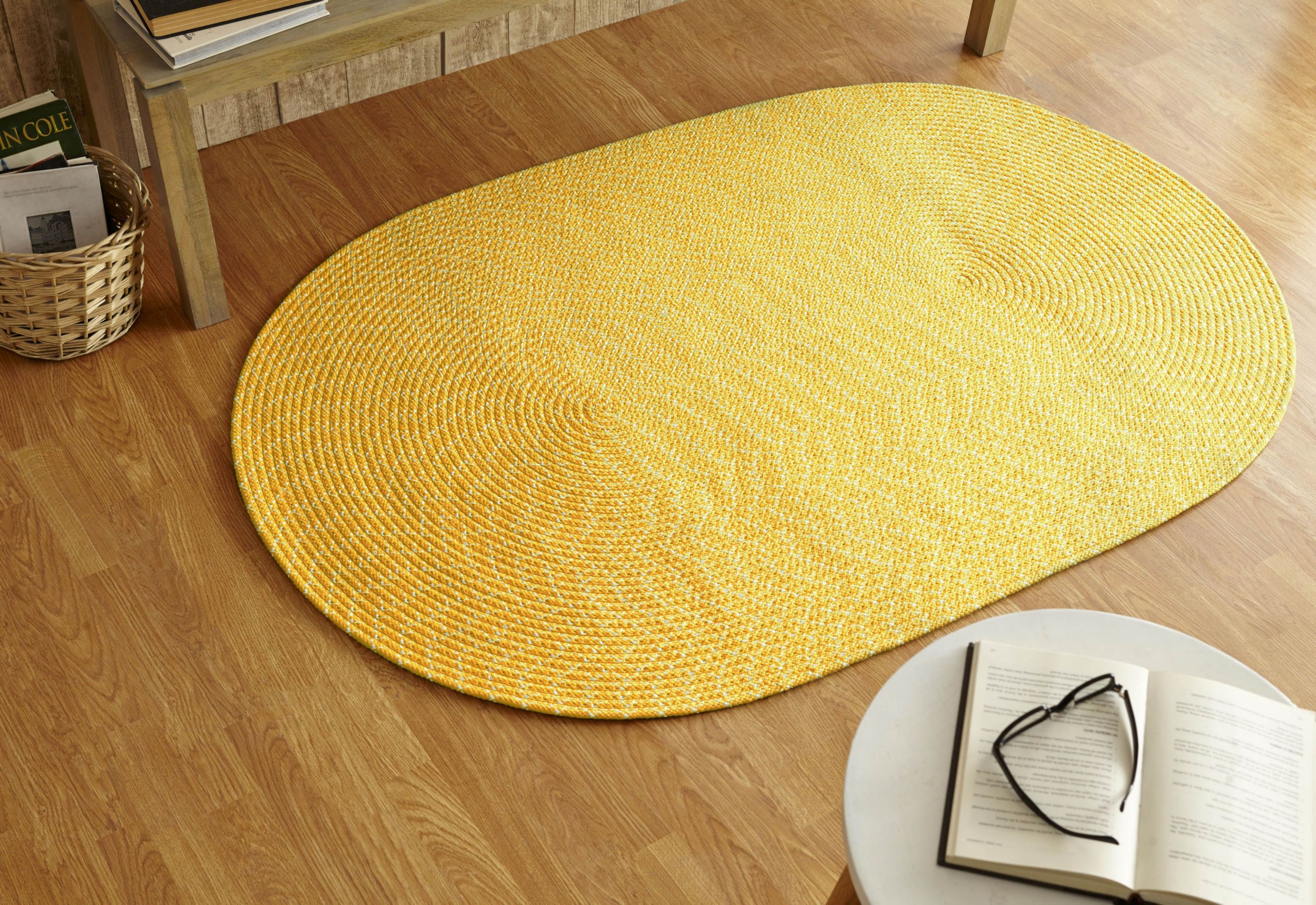 Better Trends Sunsplash Collection 100% Polypropylene Braided Rug