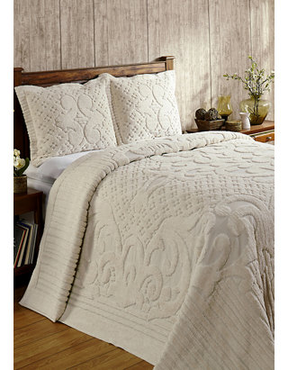 Better Trends Julian 100% Cotton Tufted Chenille Bedspread Assorted Sizes Colors 