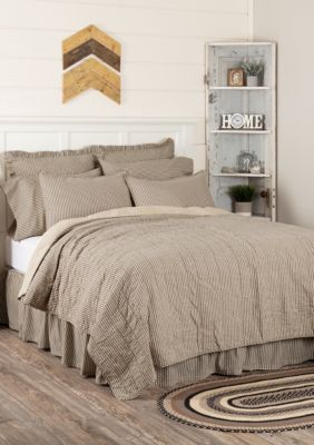 Ashton And Willow Farmhouse Bedding Miller Farm Ticking Stripe Coverlet