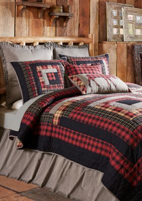 Ashton Willow Red Rustic Bedding Shasta Cabin Quilt Belk
