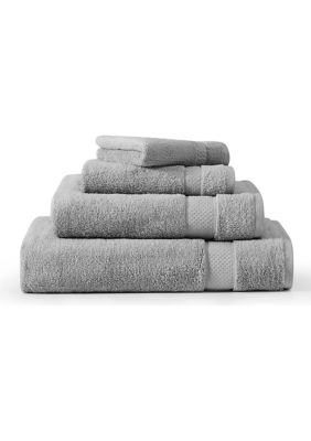 Crown & Ivy Solid Bath Collection, Gray, Washcloth