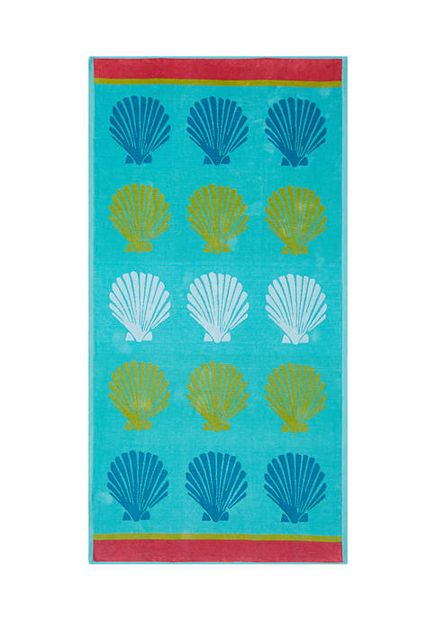 Crown & Ivy™ Multi Line Shells Beach Towel