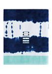 Tie Dye Navy Stripe Beach Towel