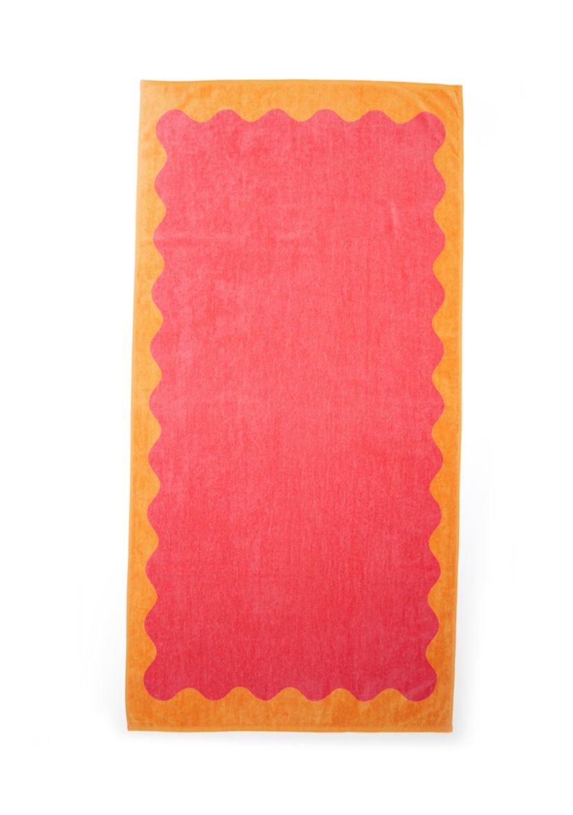 Scallop Two-Tone Beach/Pool Towel