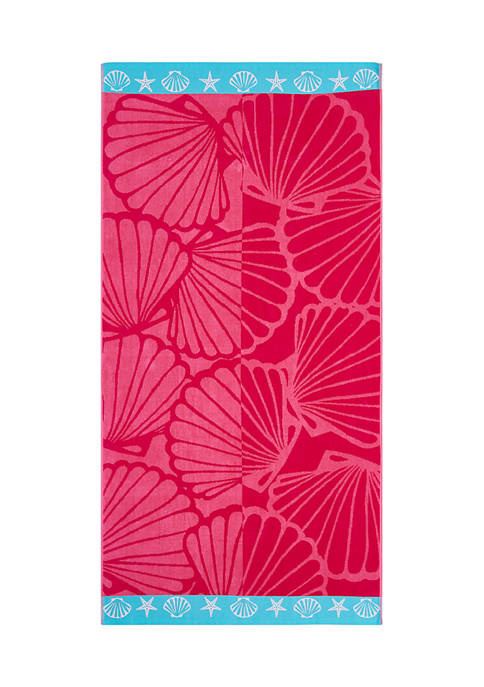 Crown & Ivy™ Pink Shells Beach Towel