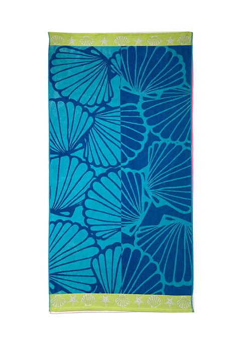 Crown & Ivy™ Blue Shells Beach Towel