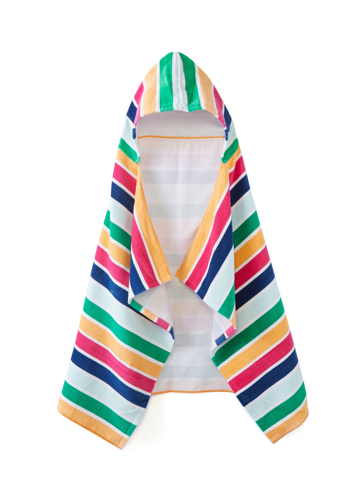 Kids Hooded Colorful Striped Beach Towel