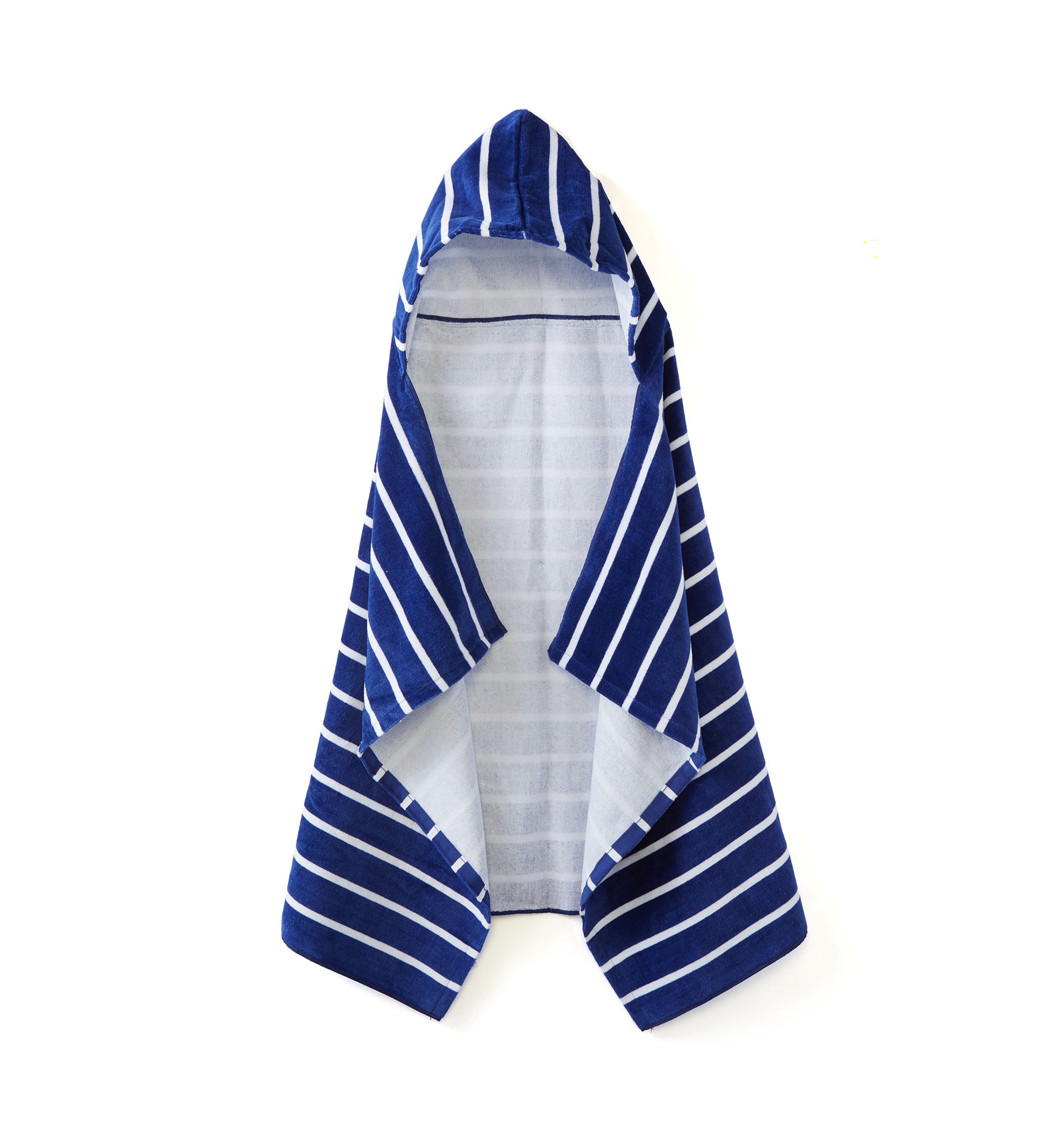 Kids Navy Striped Hooded Towel