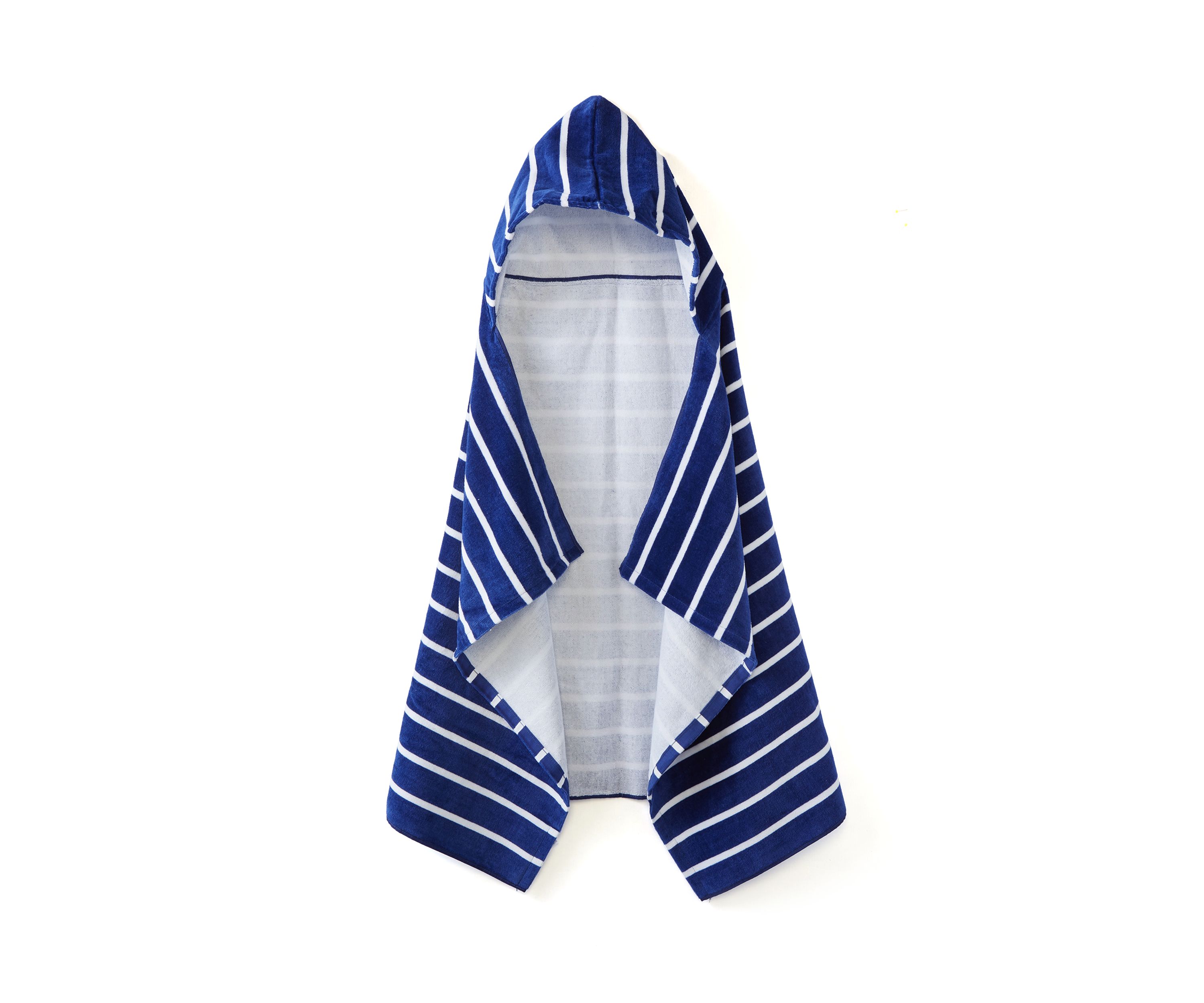 Kids Navy Striped Hooded Towel