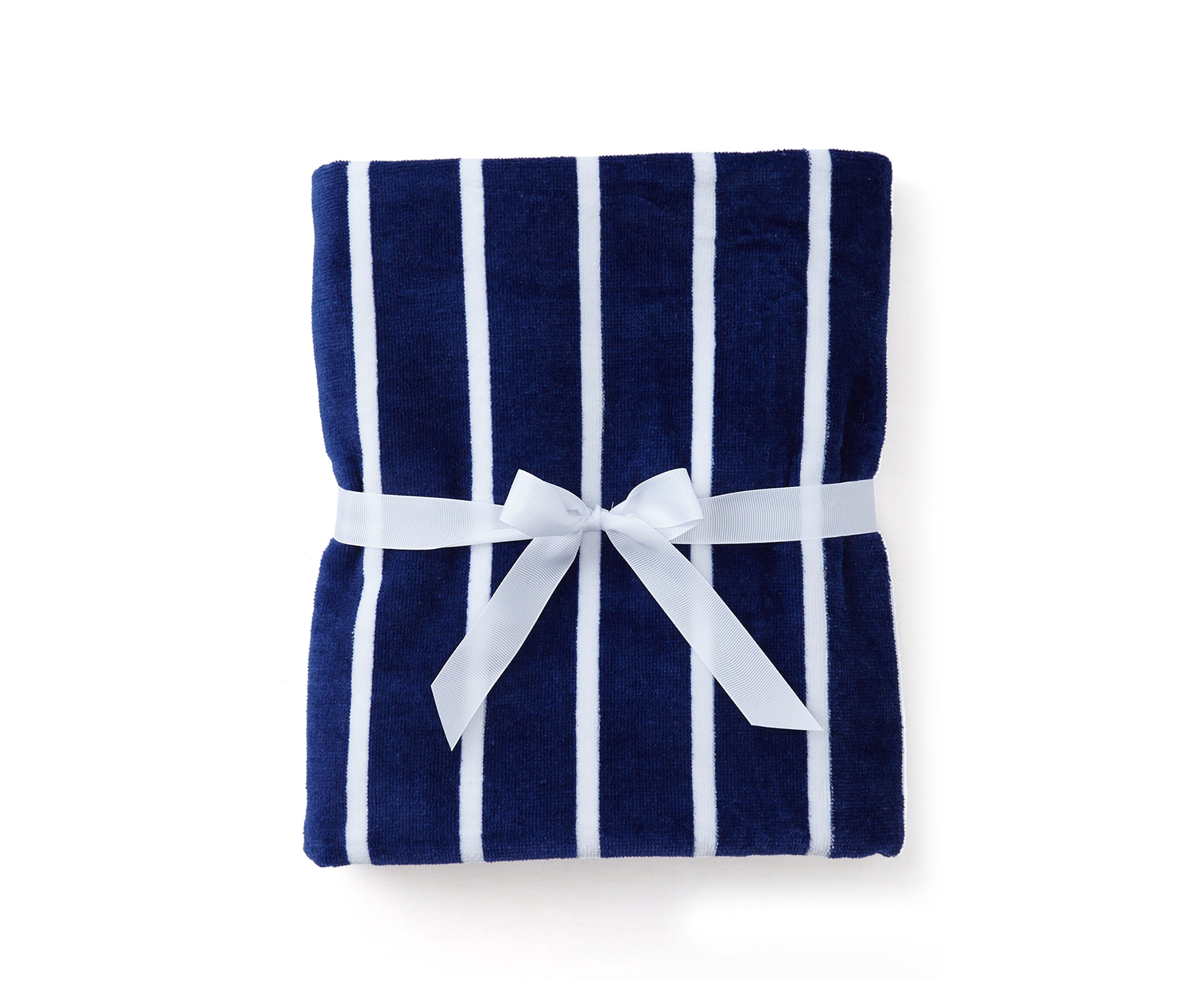 Kids Navy Striped Hooded Towel
