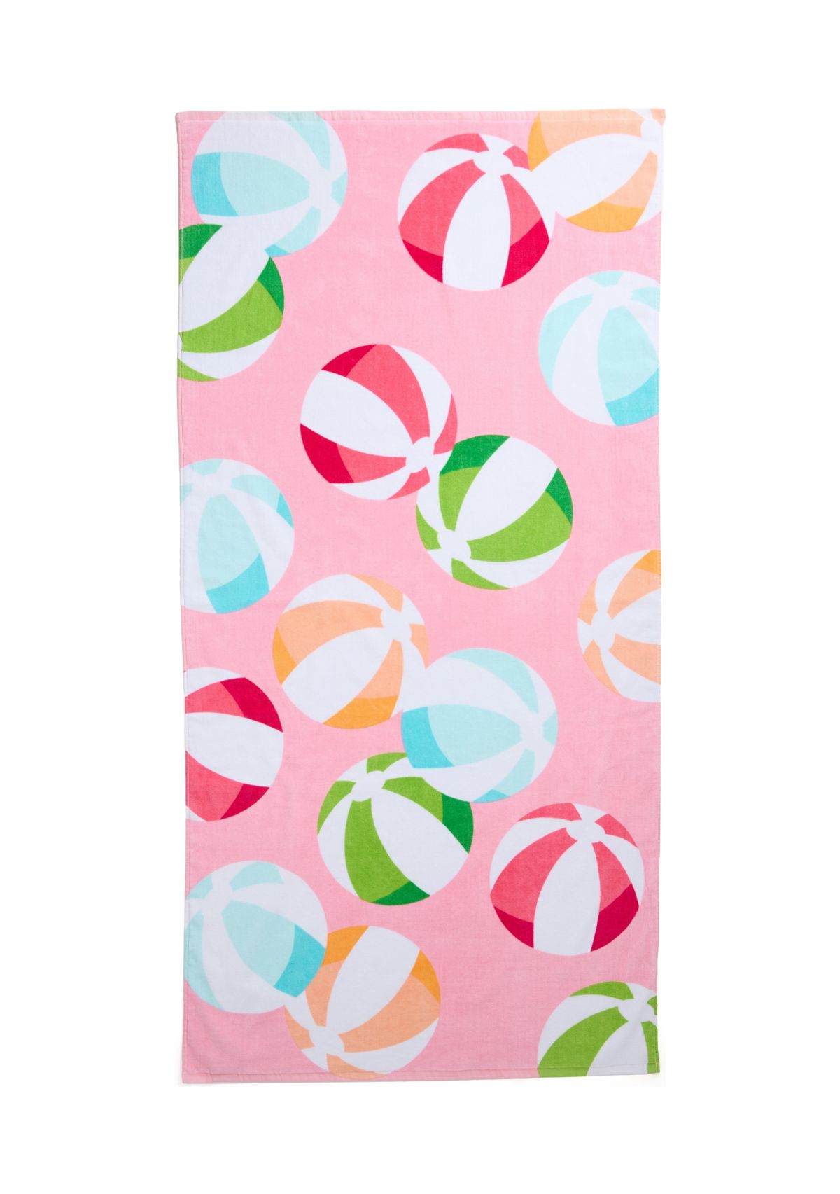 Pink Beach Ball Print Beach Towel