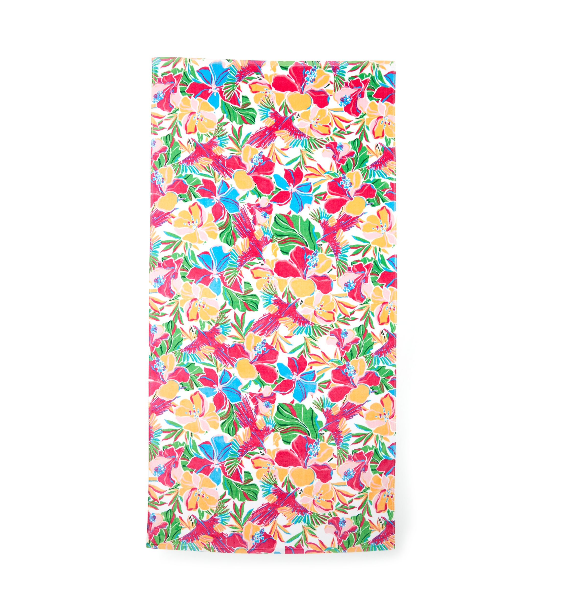 Tropical Floral Beach Towel