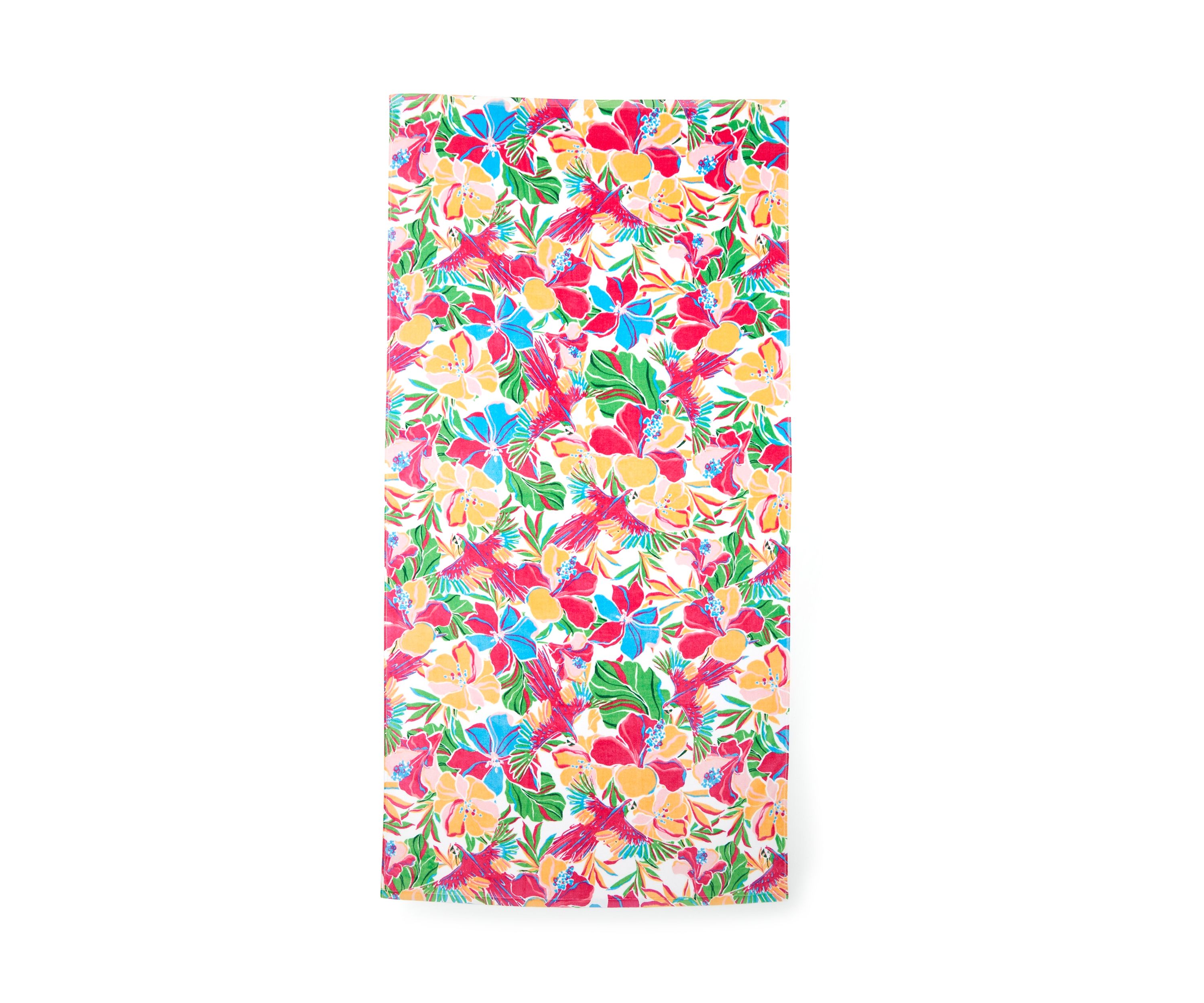 Tropical Floral Beach Towel