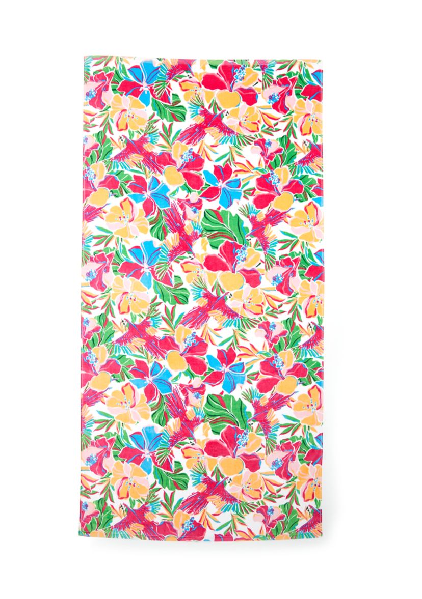 Tropical Floral Beach Towel