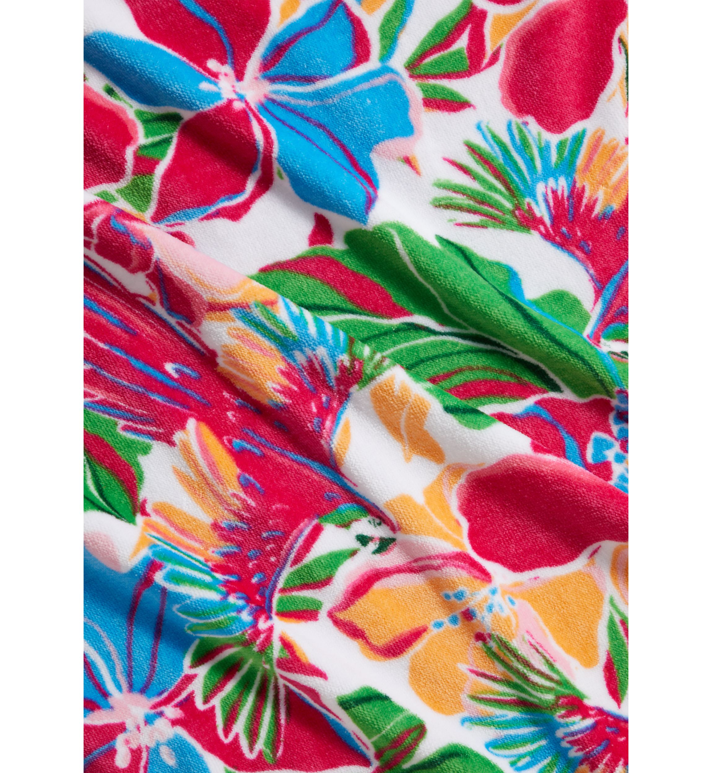 Tropical Floral Beach Towel