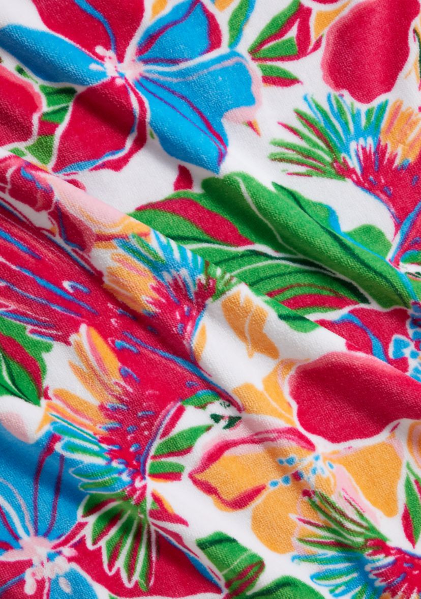 Tropical Floral Beach Towel