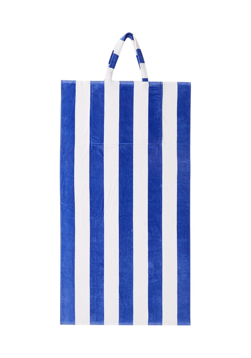 Blue Beach Towel Tote