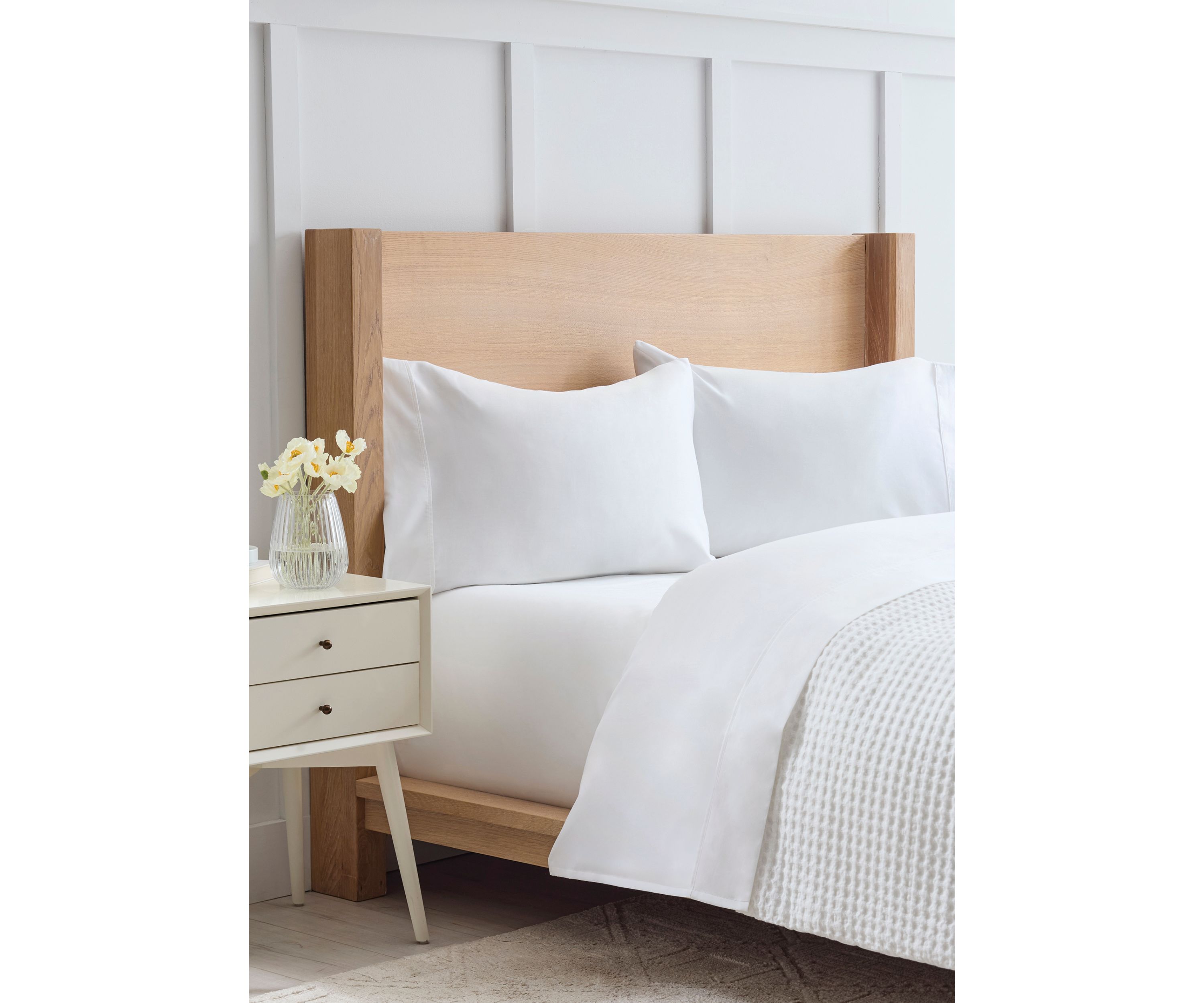 Set of 2 400 Thread Count Cotton Pillowcases