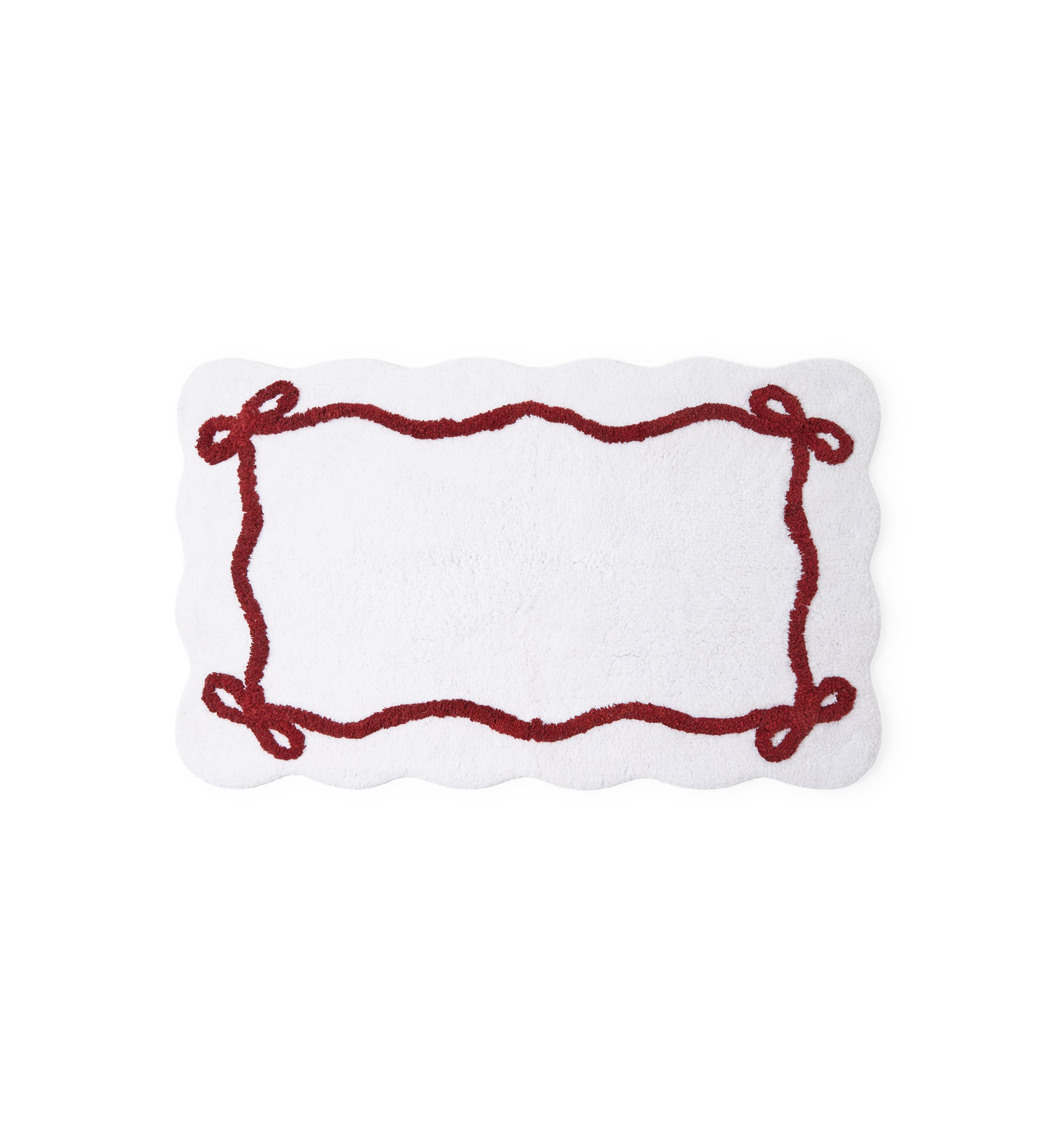 Scalloped Bow Bath Rug