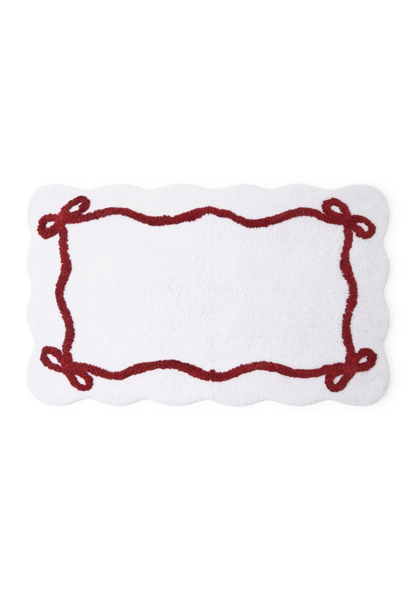 Scalloped Bow Bath Rug