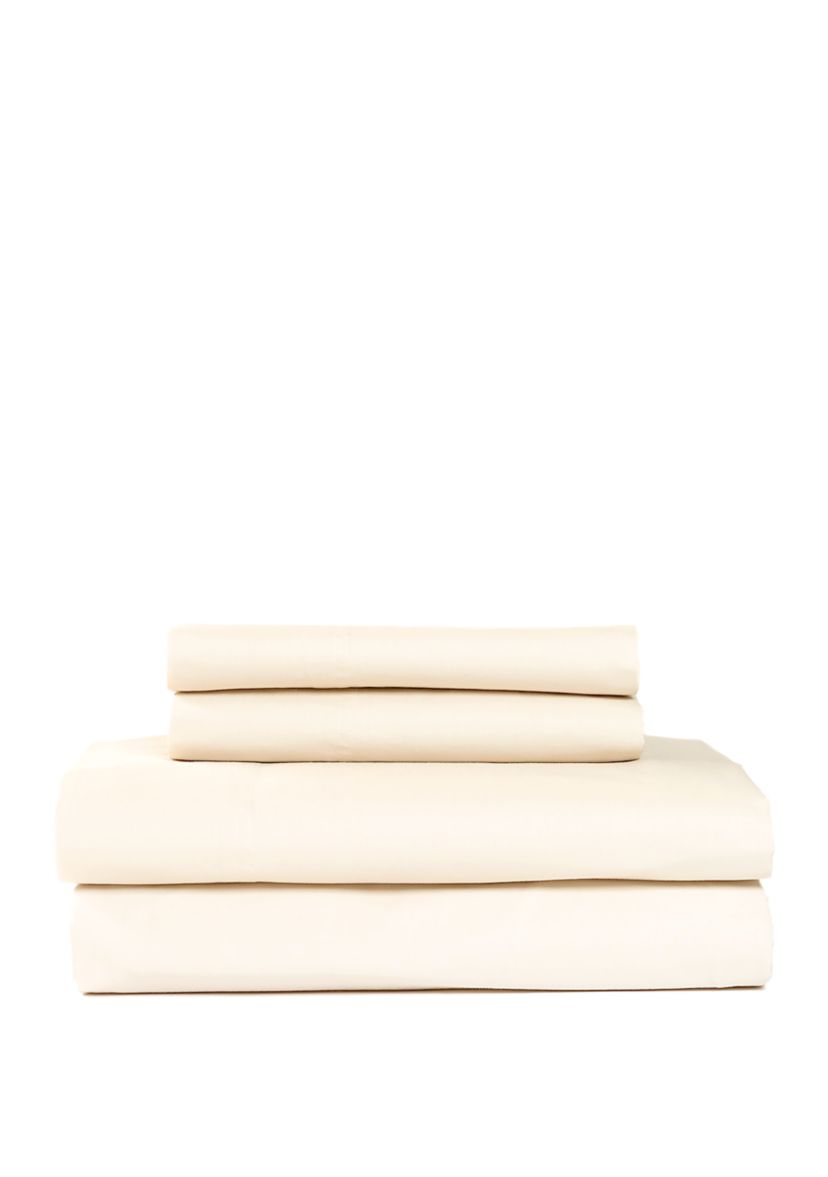 Washed Percale Cotton Sheet Set - 180 Thread Count
