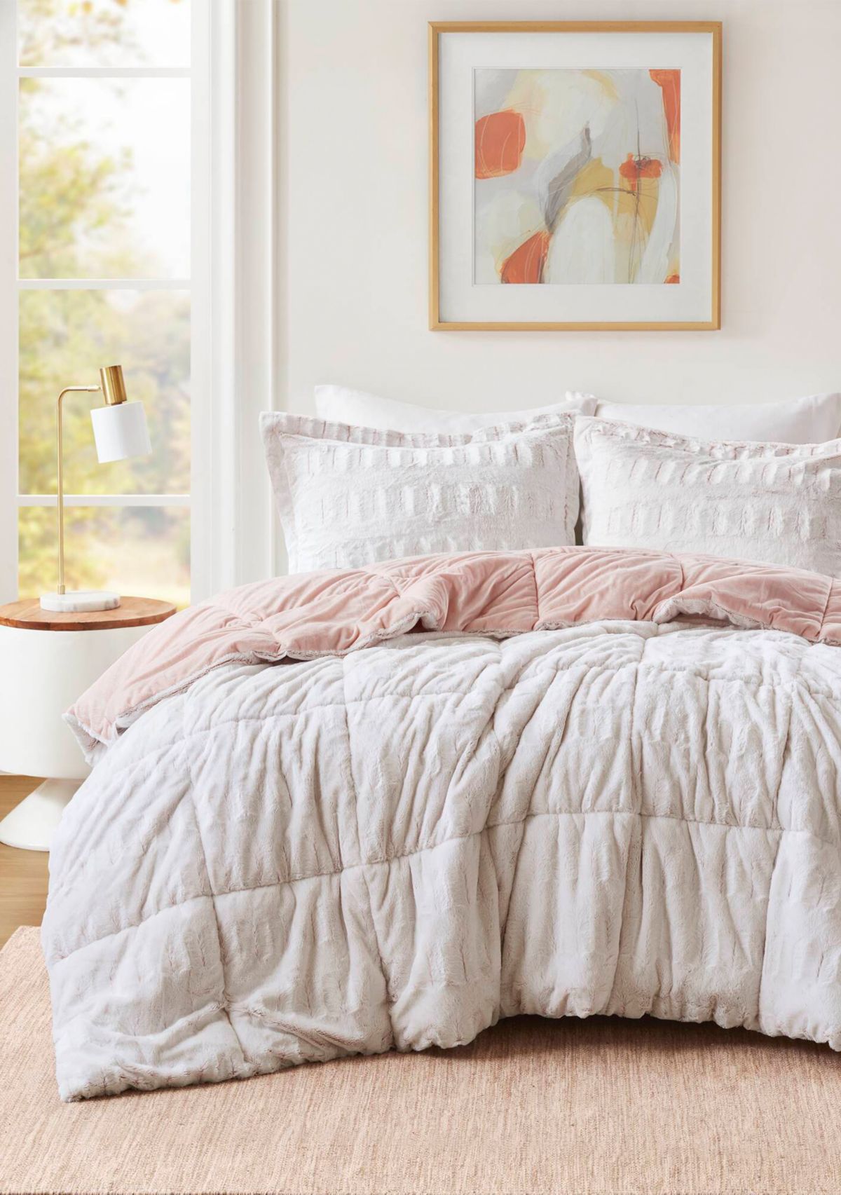 Gia Back Print Long Fur Comforter Mini Set