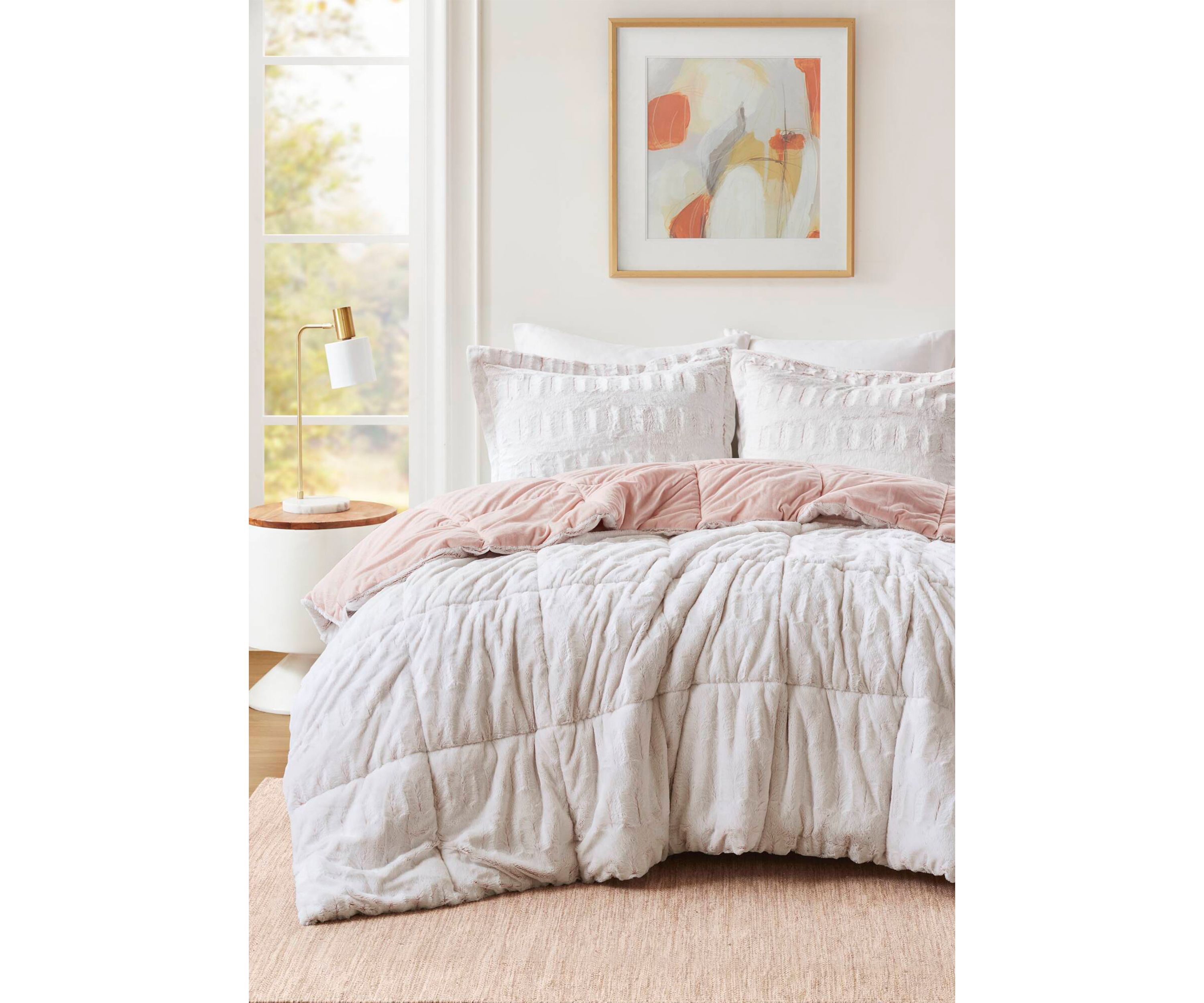 Gia Back Print Long Fur Comforter Mini Set