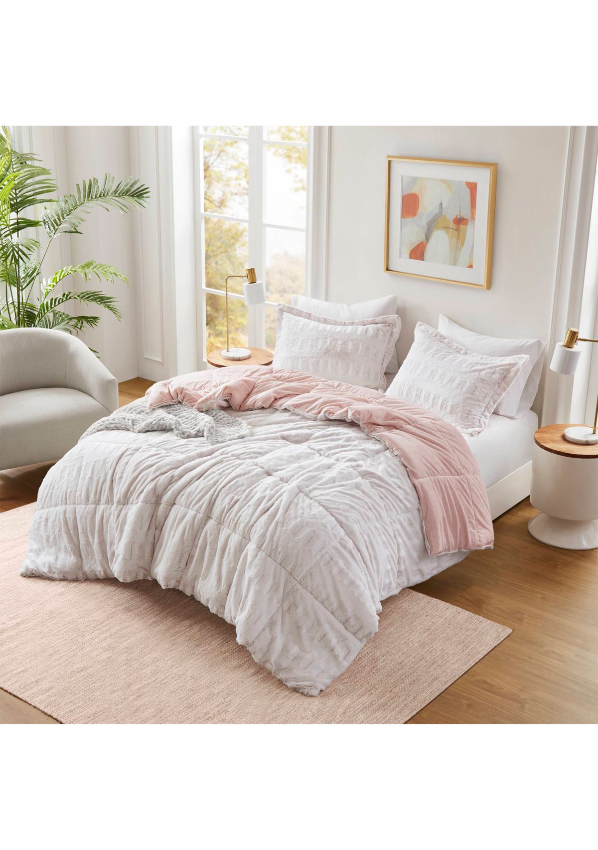 Gia Back Print Long Fur Comforter Mini Set