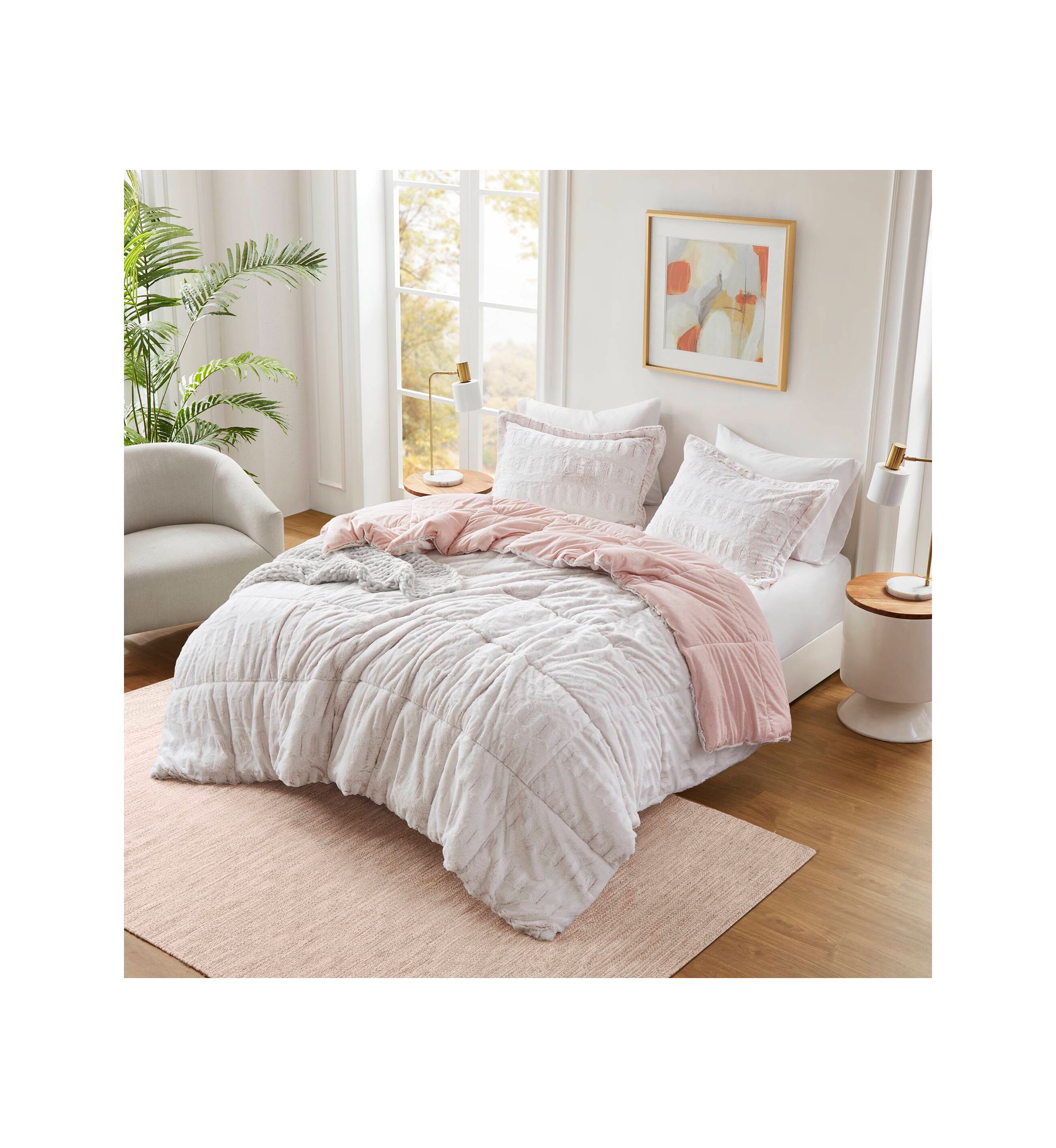 Gia Back Print Long Fur Comforter Mini Set